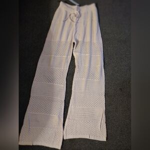 Crochet Apricot Knit Pants